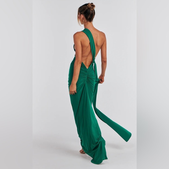 Melani The Label Constantina Dress - Emerald Maxi Dress - Picture 3 of 7